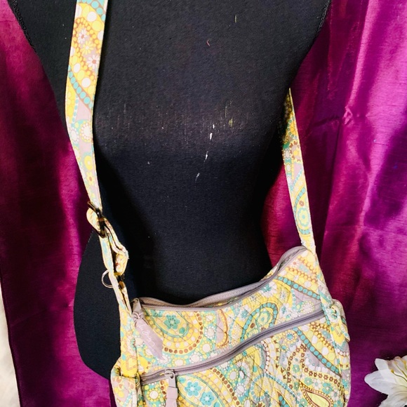 Vera Bradley Green/Yellow Paisley Bag - Picture 2 of 3